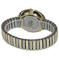 Super Large Face Easy to Read Two-Tone Stretch Band Watch