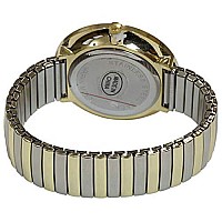 Super Large Face Easy to Read Two-Tone Stretch Band Watch