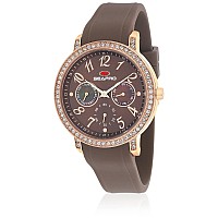 Seapro Womens Sp4414 Swell Brown Stainless Steel Case With Silicone Strap Watch