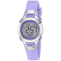 Armitron Sport Women'S 45/7012Prsv Purple And Silver-Tone Digital Watch