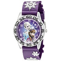 Disney Frozen Kids Plastic Time Teacher Analog Quartz 3D Strap Watch