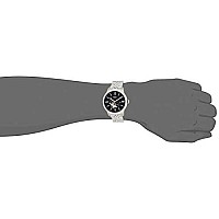 Fossil Mens Townsman Automatic Stainless Steel Two-Hand Subeye Watch, Color: Silver (Model: ME3107)