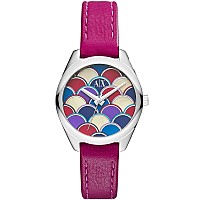 Emporio Armani Women's Purple Leather Geo Watch