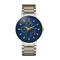 Bulova Mens Modern Twotone Stainless Steel 6Hand Multifunction Quartz Watch Style 98C123