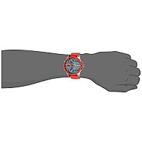 Diesel Men's 57mm Mr. Daddy 2.0 Quartz Stainless Steel and Silicone Chronograph Watch, Color: Gunmetal, Red (Model: DZ7370)