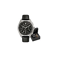 Bulova Mens Archive Series Lunar Pilot 6Hand Chronograph High Performance Quartz Stainless Steel And Black Nylon Strap Watch S