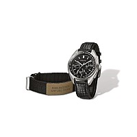 Bulova Mens Archive Series Lunar Pilot 6Hand Chronograph High Performance Quartz Stainless Steel And Black Nylon Strap Watch S