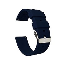 Barton Watch Bands 22Mm Navy Blue Soft Silicone Quick Release Straps