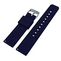 Barton Watch Bands 22Mm Navy Blue Soft Silicone Quick Release Straps