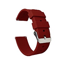 Barton Watch Bands 20Mm Crimson Red Soft Silicone Quick Release Straps