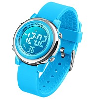 Cofuo Kids Digital Sport Waterproof Watch For Girls Boys Kid Sports Outdoor Led Electrical Watches With Luminous Alarm Stopwatc