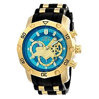 Invicta Men's Pro Diver Quartz Watch with Silicone Strap, Black, 26 (Model: 23426)