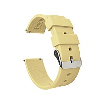 Barton Watch Bands 16Mm Happy Yellow Soft Silicone Quick Release Straps