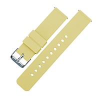 Barton Watch Bands 16Mm Happy Yellow Soft Silicone Quick Release Straps