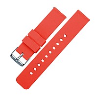 Barton Watch Bands 16Mm Roarange Soft Silicone Quick Release Straps