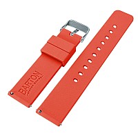 Barton Watch Bands 16Mm Roarange Soft Silicone Quick Release Straps