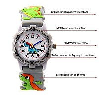 ele ELEOPTION 3D Cartoon Kid Watch for Little Kids Boys Girls,Waterproof Silicone Wristwatch Toddler Analog Watch