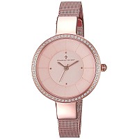 Christian Van Sant Womens Cv0223 Reign Analog Display Quartz Rose Gold Watch