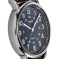 Timex Weekender 40mm Brown/Blue Two-Piece Leather Strap Watch