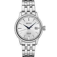 Seiko Srpb77 Watch For Men Presage Collection Stainless Steel Case And Bracelet White Dial