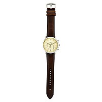 Fossil Mens Neutra Chrono Quartz Stainless Steel and Leather Chronograph Watch, Color: Silver, Brown (Model: FS5380)