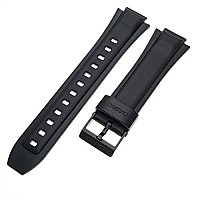 CASIO Watch Band Strap Resin MW-600 MW600 MW600B MW600E MW600F MW600B-1BV, Black