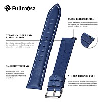 Fullmosa 14Mm Leather Watch Bands Compatible With Skagenskw2692Tone Slim Classic Watchcasio Dw2901Vdark Blue