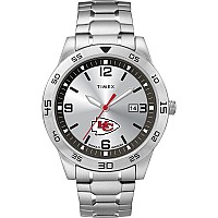 Timex Mens NFL citation 42mm Watch - Kansas city chiefs with Stainless Steel Expansion Band