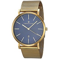 Christian Van Sant Mens Cv4324 Paradigm Analog Display Quartz Gold Watch