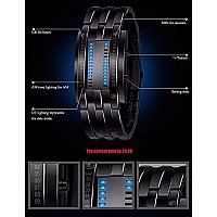 Gosasa Wrist Watches Men's LED Digital Watch Fashion Classic Waterproof Stainless Steel Watches Black (Black)