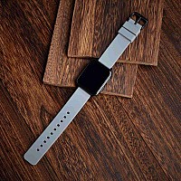 Wocci 18Mm Silicone Watch Band Quick Release Rubber Replacement Strap With Black Stainless Steel Buckle Dark Grey