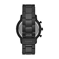 Fossil Mens Neutra Quartz Stainless Steel Chronograph Watch, Color: Black (Model: FS5525)