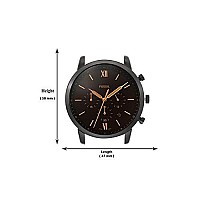 Fossil Mens Neutra Quartz Stainless Steel Chronograph Watch, Color: Black (Model: FS5525)