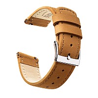 Ritche 18Mm Quick Release Classic Vintage Leather Watch Band Compatible With Fossil Watch Brown Genuine Leather Watch Bands For