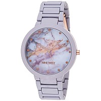 Nine West Womens Rubberized Bracelet Watch Lavender