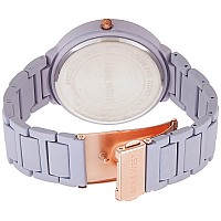 Nine West Womens Rubberized Bracelet Watch Lavender