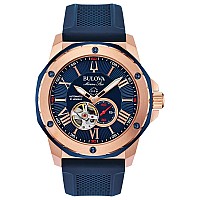 Bulova Men'S Marine Star Automatic Blue Dial Watch 98A227