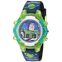 Accutime Disney Pixar Toy Story Buzz Lightyear Lcd Quartz Digital Green And Black Watch For Boys, Girls And Toddlers (Model: Tym4031)