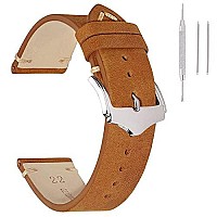 EACHE Leather Watch Bands 18mm for Men Vintage Watch Straps Tan for Women Crazy Horse Leather Replacement Watchband