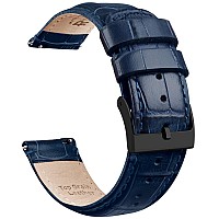 Ritche Christmas Stocking Stuffers Genuine 18Mm Alligator Grain Watch Band Navy Blue Alligator Leather Watch Strap Classic Vinta