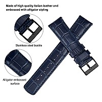 Ritche Christmas Stocking Stuffers Genuine 18Mm Alligator Grain Watch Band Navy Blue Alligator Leather Watch Strap Classic Vinta