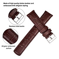 Ritche Christmas Stocking Stuffers Genuine 18Mm Alligator Grain Watch Band Dark Brown Alligator Leather Watch Strap Classic Vint