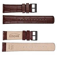 Ritche Christmas Stocking Stuffers Genuine 22Mm Alligator Grain Watch Band Classic Vintage Quick Release Alligator Watch Straps