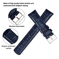 Ritche Christmas Stocking Stuffers Genuine Alligator Grain Watch Band 18Mm Navy Blue Alligator Leather Watch Strap Classic Vinta