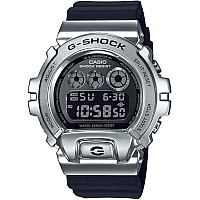 Mens Gshock 25Th Anniversary Limited Edition Digital Stainless Steel And Black Resin Strap Watch Gm69001