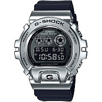 Mens Gshock 25Th Anniversary Limited Edition Digital Stainless Steel And Black Resin Strap Watch Gm69001