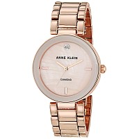 Anne Klein Womens Genuine Diamond Dial Bracelet Watch