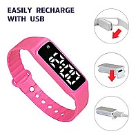 8 Alarm Vibrating Alarm Watch Medical Reminder Watch With Timer And 8 Daily Alarms Hot Pink Large