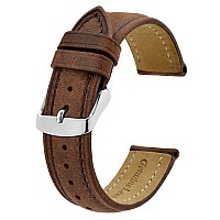 Bisonstrap Watch Strap 19Mm Vintage Leather Replacement Watch Band Brown