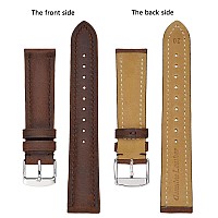 Bisonstrap Watch Strap 19Mm Vintage Leather Replacement Watch Band Brown